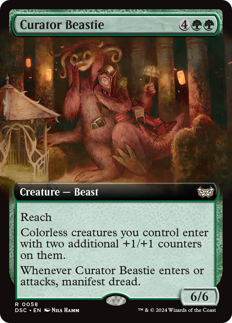 Curator Beastie (Extended Art) [Duskmourn: House of Horror Commander] | Impulse Games and Hobbies