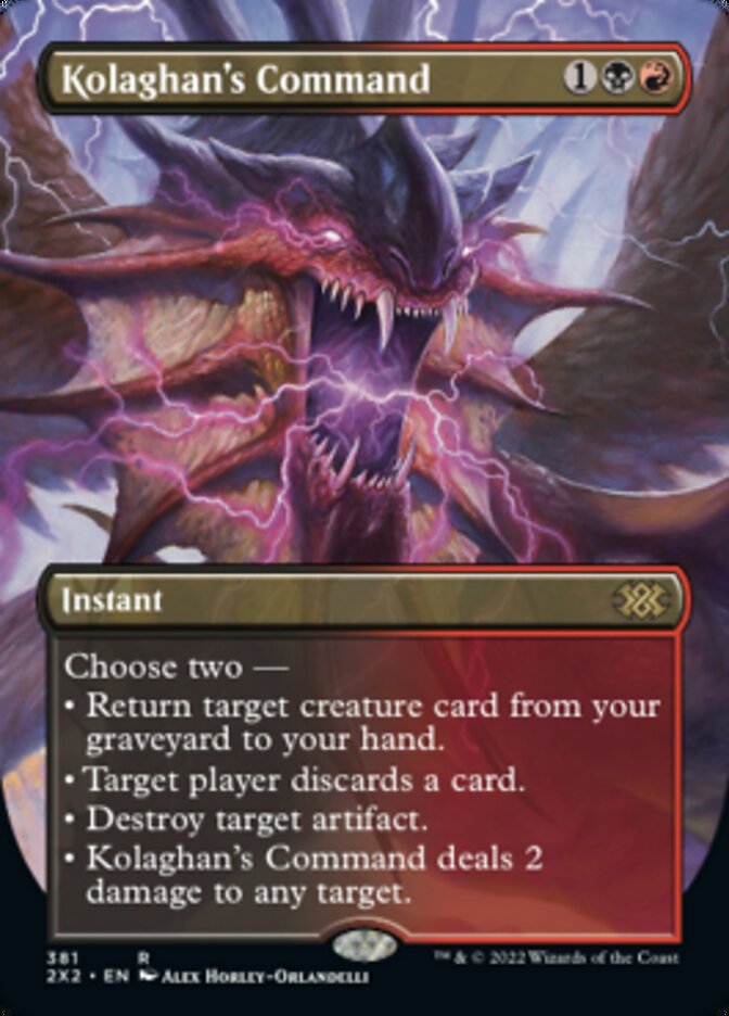 Kolaghan's Command (Borderless Alternate Art) [Double Masters 2022] | Impulse Games and Hobbies