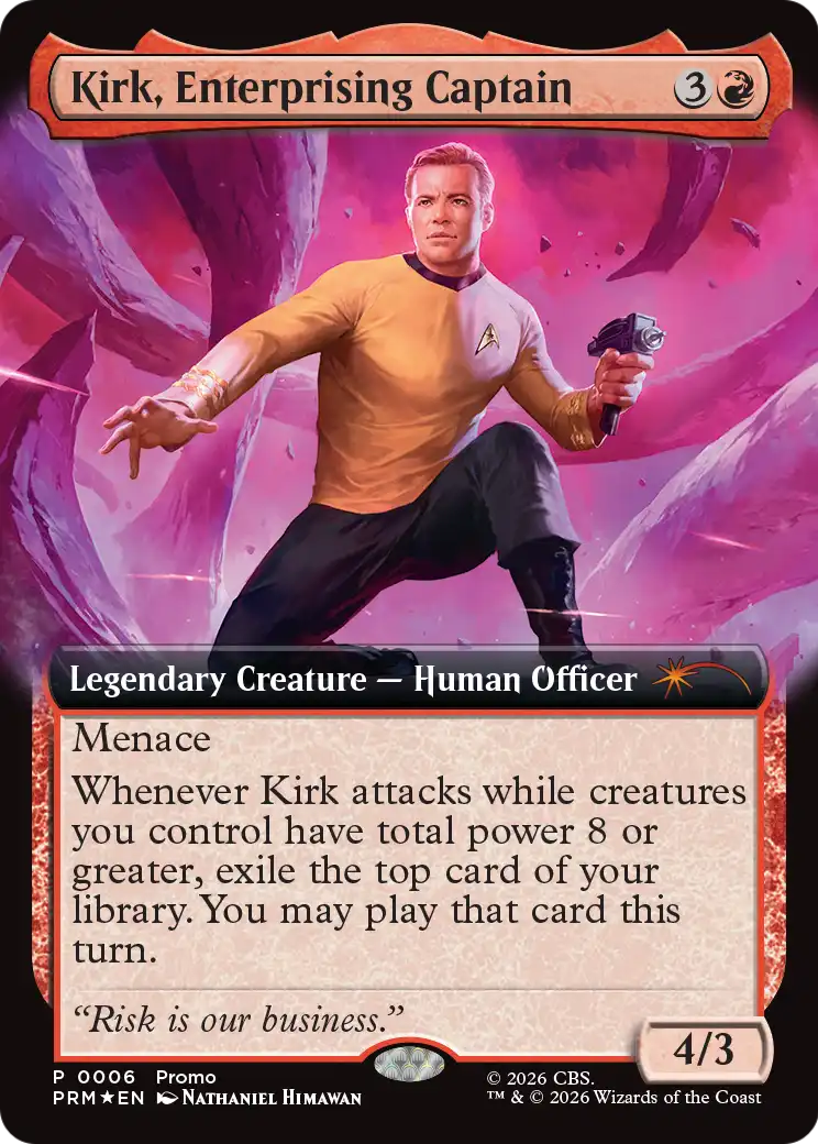 Kirk, Enterprising Captain (Extended Art) [Media Promos] | Impulse Games and Hobbies