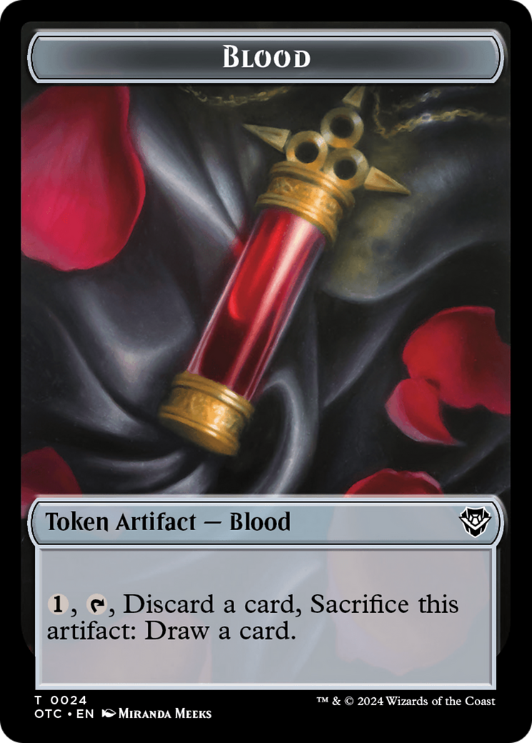 Rat // Blood Double-Sided Token [Outlaws of Thunder Junction Commander Tokens] | Impulse Games and Hobbies