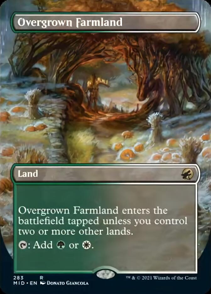 Overgrown Farmland (Borderless Alternate Art) [Innistrad: Midnight Hunt] | Impulse Games and Hobbies