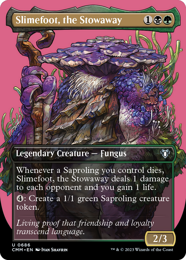 Slimefoot, the Stowaway (Borderless Profile) [Commander Masters] | Impulse Games and Hobbies