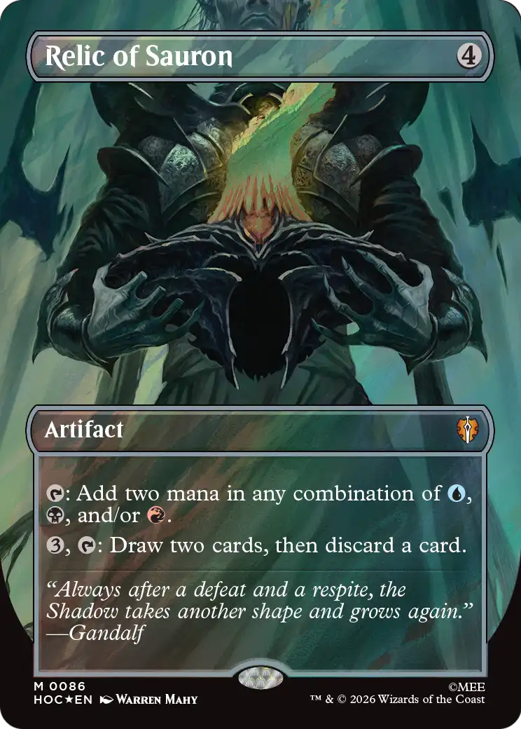 Relic of Sauron (Borderless) (Surge Foil) [The Hobbit: Eternal-Legal] | Impulse Games and Hobbies