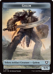 Elemental (0007) // Golem (0014) Double-Sided Token [Edge of Eternities Commander Tokens] | Impulse Games and Hobbies