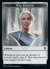 Will Kenrith Emblem // Copy Double-Sided Token [Commander Legends: Battle for Baldur's Gate Tokens] | Impulse Games and Hobbies