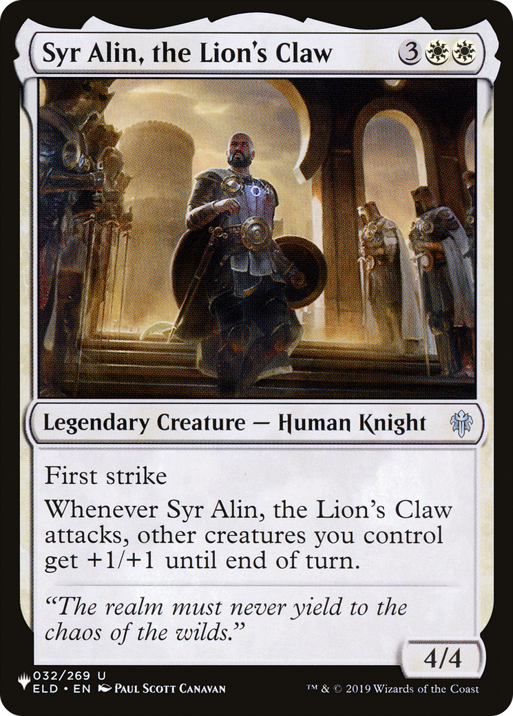 Syr Alin, the Lion's Claw [The List Reprints] | Impulse Games and Hobbies