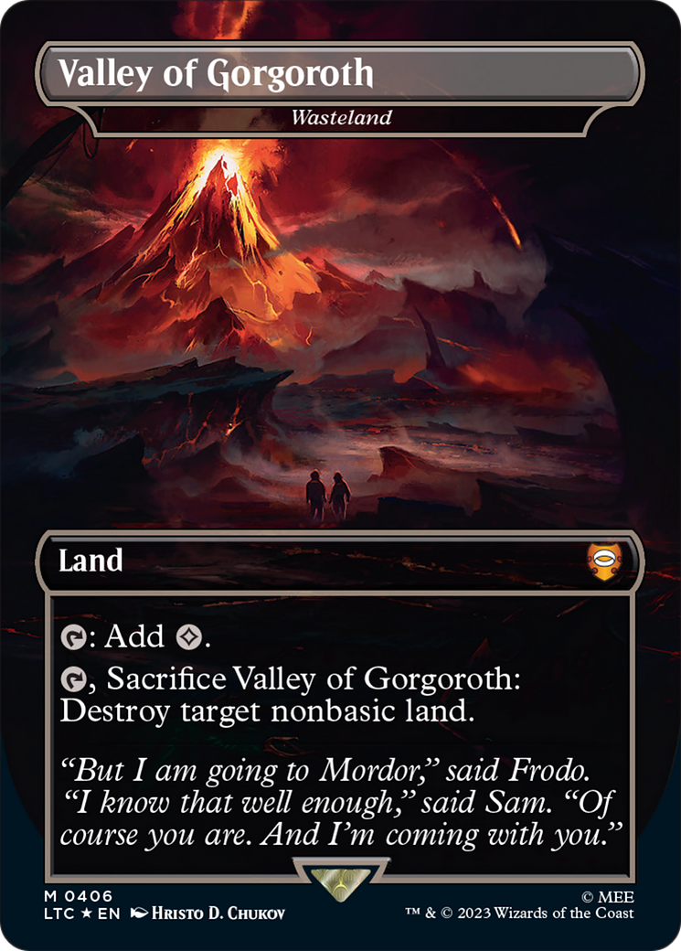 Valley of Gorgoroth - Wasteland (Surge Foil Realms and Relics) [The Lord of the Rings: Tales of Middle-Earth Commander] | Impulse Games and Hobbies