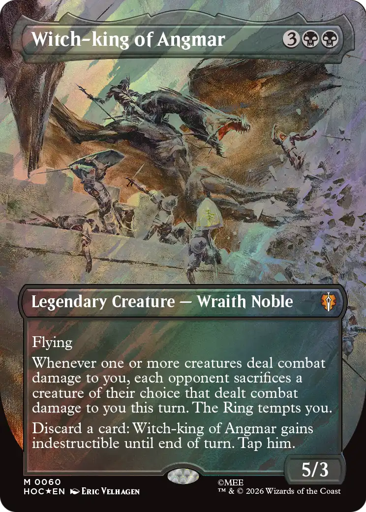 Witch-king of Angmar (Borderless) (Surge Foil) [The Hobbit: Eternal-Legal] | Impulse Games and Hobbies