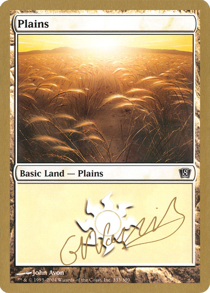 Plains (gn333) (Gabriel Nassif) [World Championship Decks 2004] | Impulse Games and Hobbies