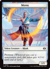 Bird // Monk Double-Sided Token [Tarkir: Dragonstorm Tokens] | Impulse Games and Hobbies