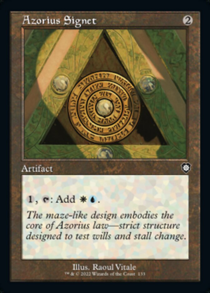 Azorius Signet (Retro) [The Brothers' War Commander] | Impulse Games and Hobbies