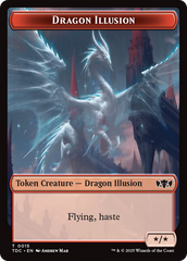 Dragon Illusion // Monk Double-Sided Token [Tarkir: Dragonstorm Commander Tokens] | Impulse Games and Hobbies