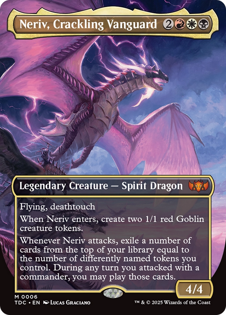 Neriv, Crackling Vanguard (Borderless) [Tarkir: Dragonstorm Commander] | Impulse Games and Hobbies
