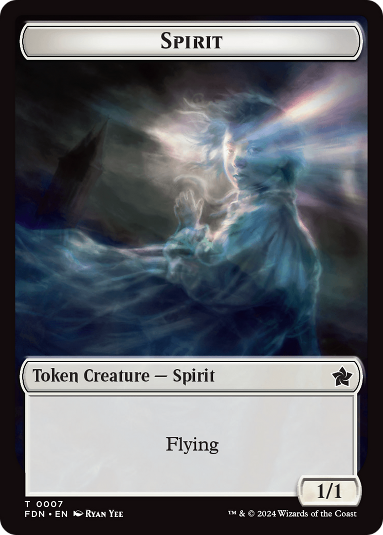 Spirit // Cat (0001) Doubled-Sided Token [Foundations Tokens] | Impulse Games and Hobbies