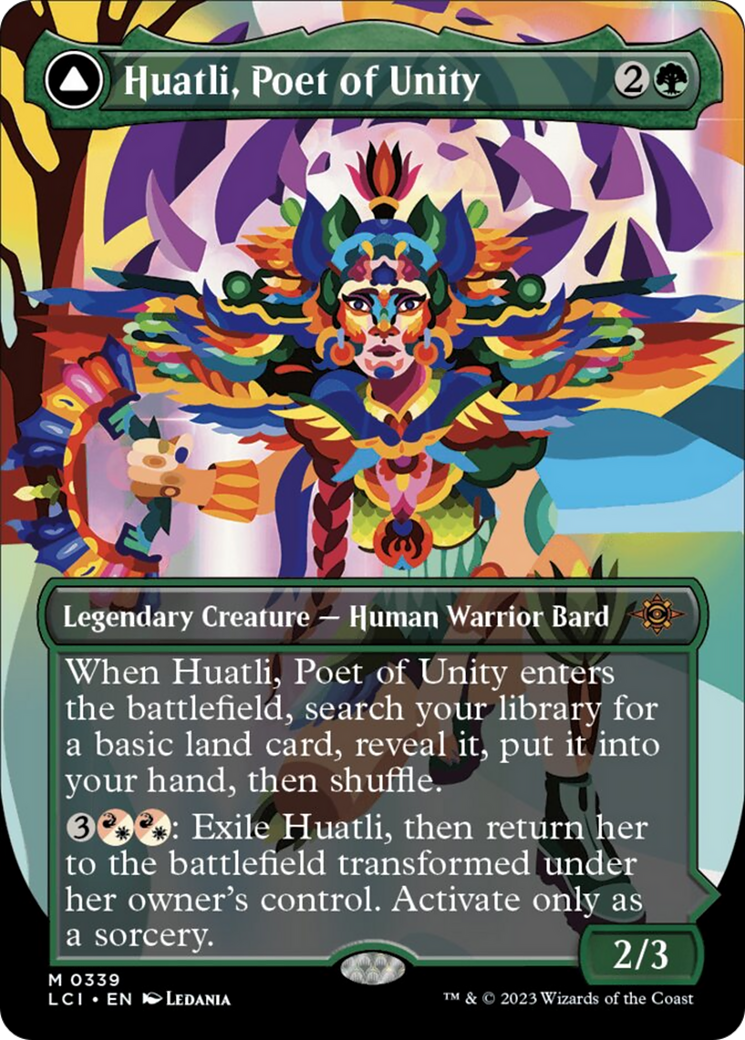 Huatli, Poet of Unity // Roar of the Fifth People (Borderless) [The Lost Caverns of Ixalan] | Impulse Games and Hobbies