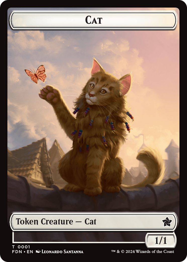 Cat (0001) // Cat (0002) Doubled-Sided Token [Foundations Tokens] | Impulse Games and Hobbies
