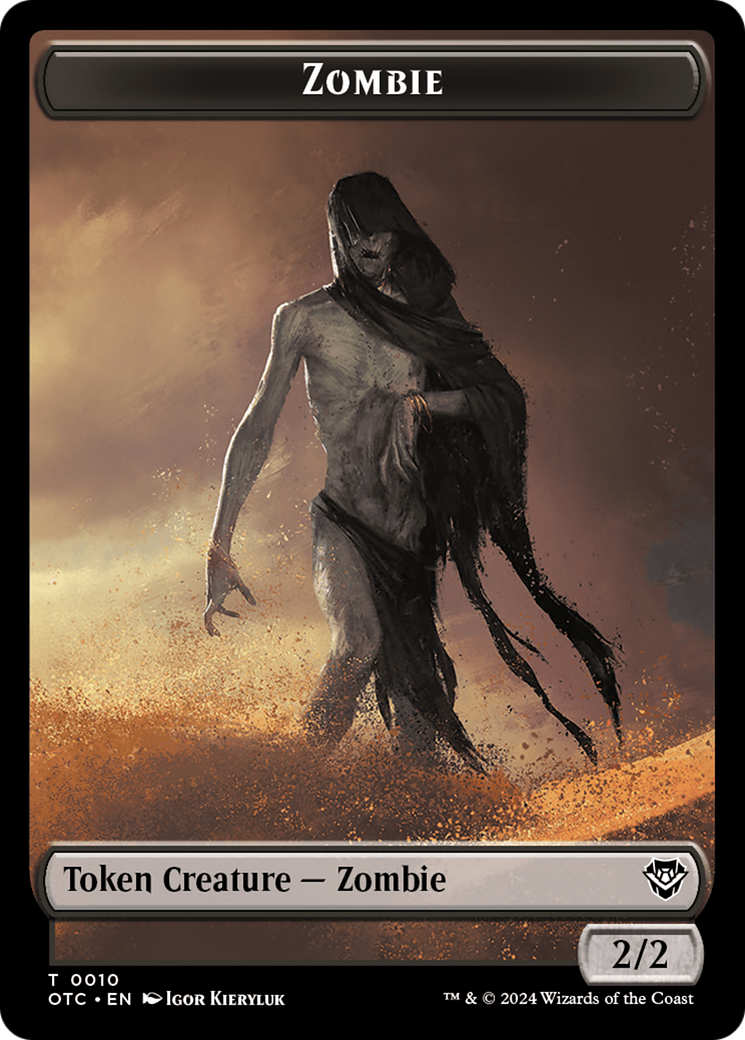 Zombie // Ox Warrior Double-Sided Token [Outlaws of Thunder Junction Commander Tokens] | Impulse Games and Hobbies