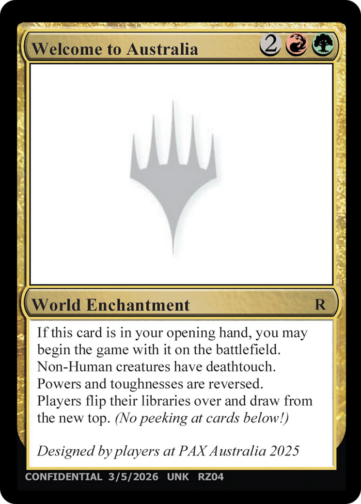 Welcome to Australia [Unknown Event] | Impulse Games and Hobbies