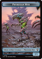 Elemental (0021) // Phyrexian Myr Double-Sided Token [Secrets of Strixhaven Commander Tokens] | Impulse Games and Hobbies