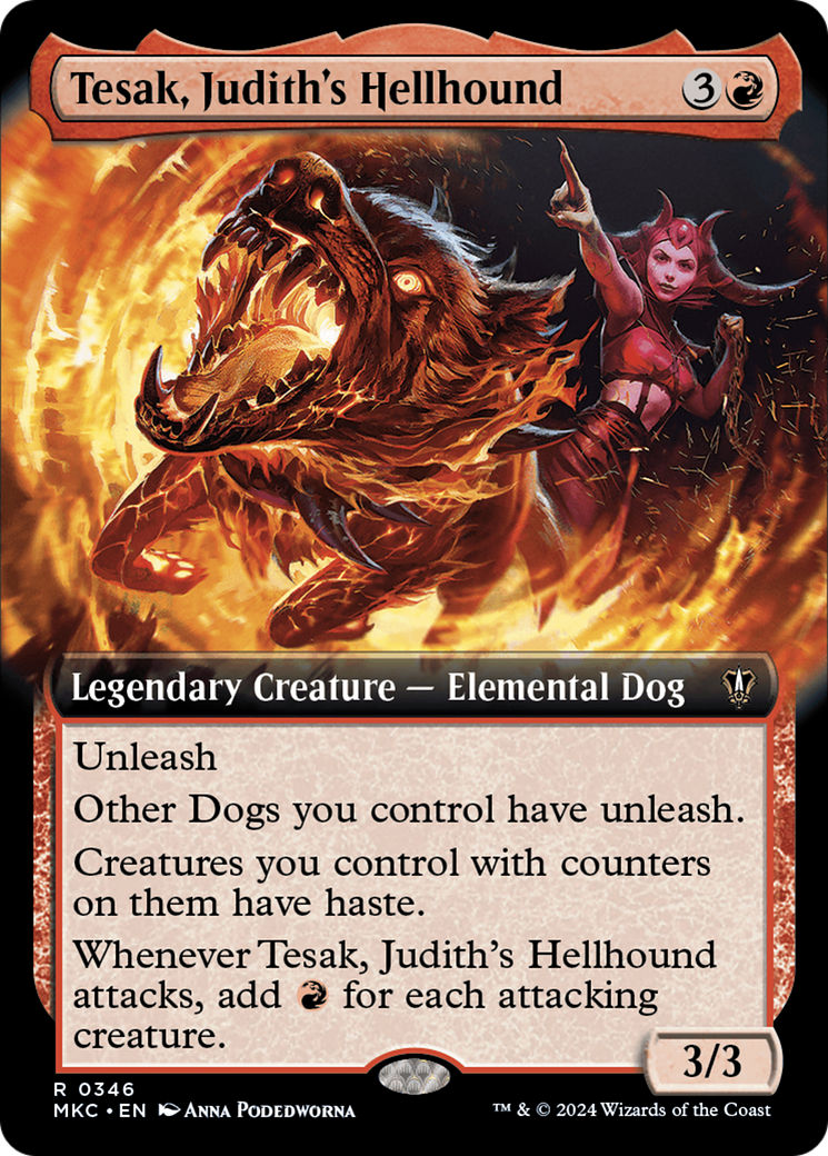 Tesak, Judith's Hellhound (Extended Art) [Murders at Karlov Manor Commander] | Impulse Games and Hobbies