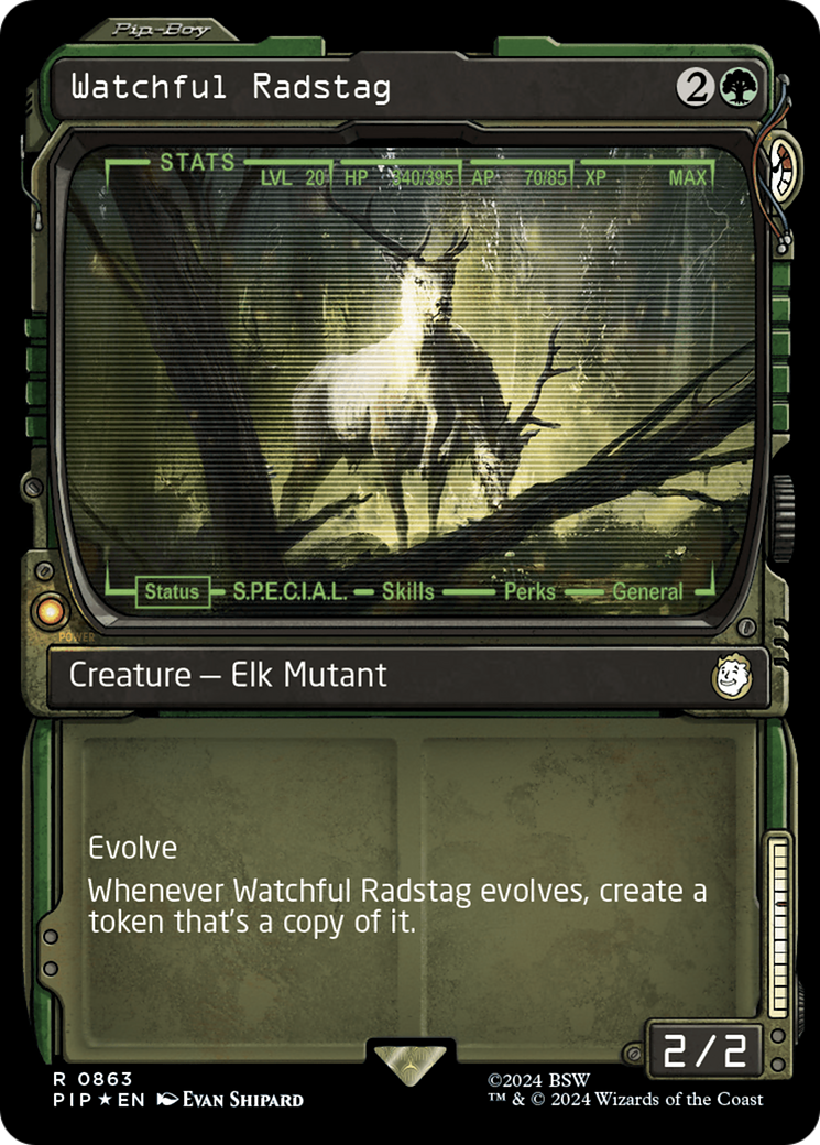 Watchful Radstag (Showcase) (Surge Foil) [Fallout] | Impulse Games and Hobbies