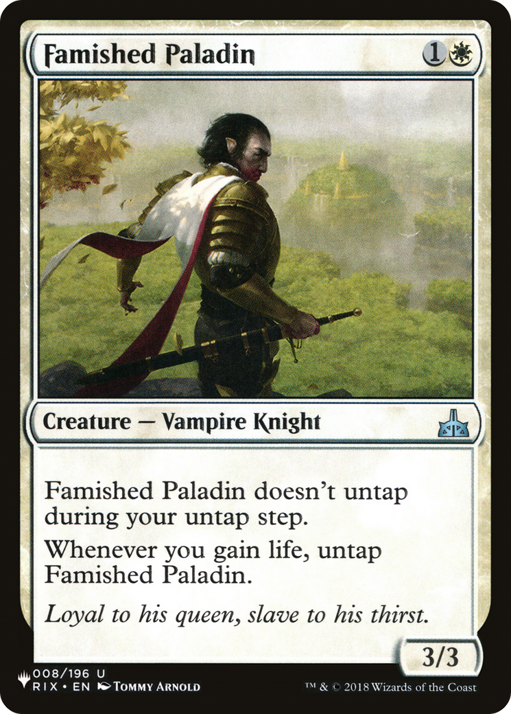 Famished Paladin [The List] | Impulse Games and Hobbies