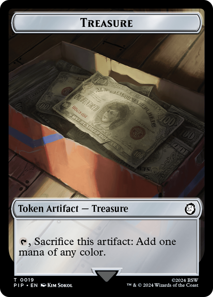Treasure (0019) // Thopter Double-Sided Token [Fallout Tokens] | Impulse Games and Hobbies