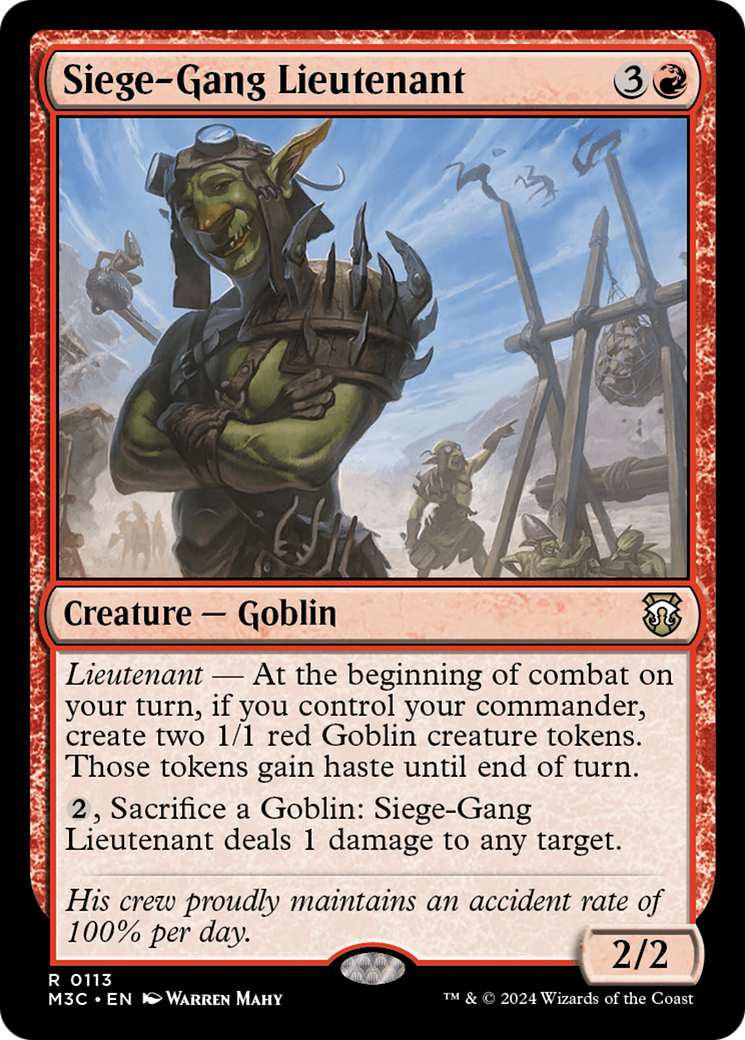 Siege-Gang Lieutenant [Modern Horizons 3 Commander] | Impulse Games and Hobbies