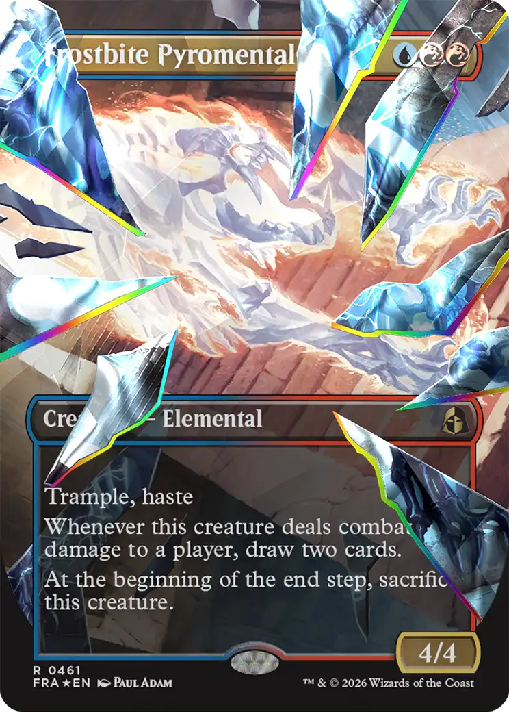Frostbite Pyromental (Borderless) (Facet Foil) [Reality Fracture] | Impulse Games and Hobbies