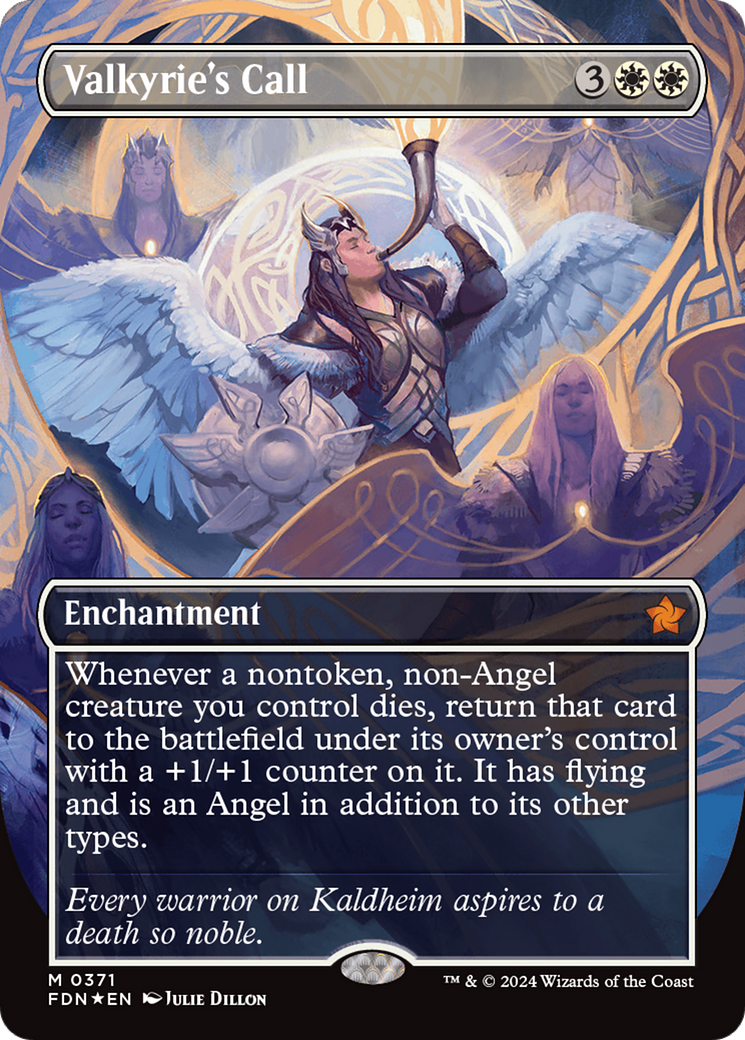 Valkyrie's Call (Borderless) (Mana Foil) [Foundations] | Impulse Games and Hobbies