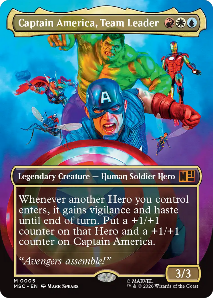Captain America, Team Leader (Borderless) [Marvel Super Heroes Commander] | Impulse Games and Hobbies