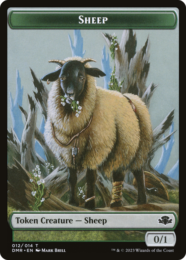 Sheep Token [Dominaria Remastered Tokens] | Impulse Games and Hobbies