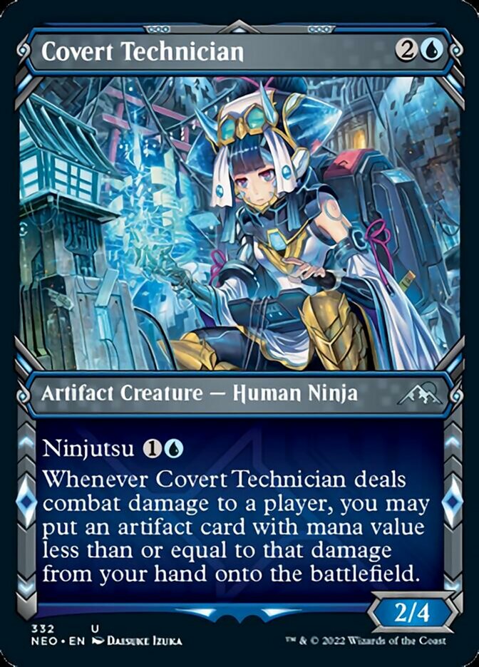 Covert Technician (Showcase Ninja) [Kamigawa: Neon Dynasty] | Impulse Games and Hobbies