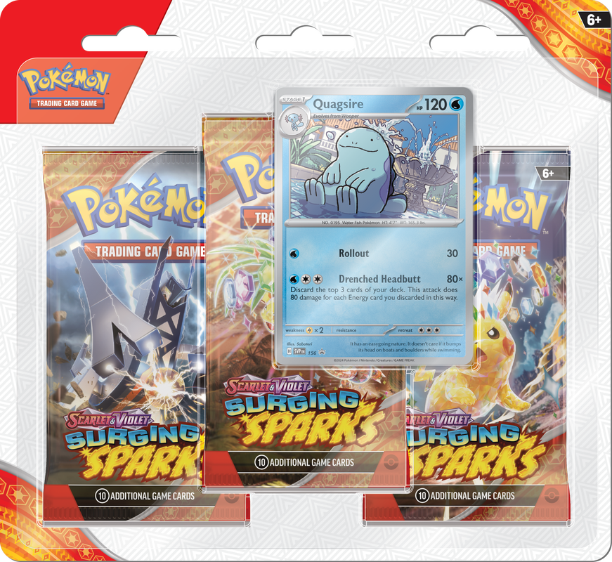 POKEMON SV8 SURGING SPARKS 3PK BLISTER | Impulse Games and Hobbies