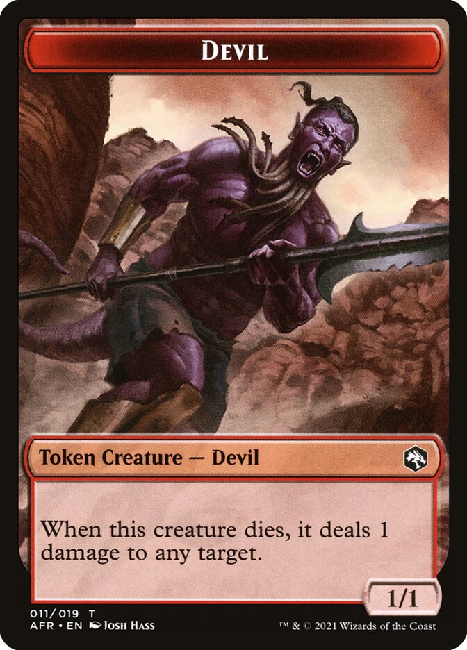 Devil // Icingdeath, Frost Tongue Double-Sided Token [Dungeons & Dragons: Adventures in the Forgotten Realms Tokens] | Impulse Games and Hobbies
