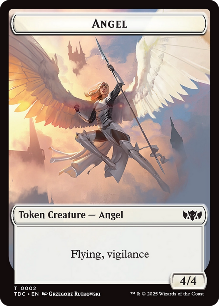 Angel // Spirit Double-Sided Token [Tarkir: Dragonstorm Commander Tokens] | Impulse Games and Hobbies