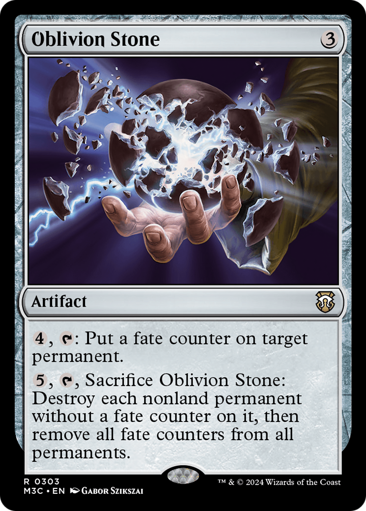 Oblivion Stone (Ripple Foil) [Modern Horizons 3 Commander] | Impulse Games and Hobbies