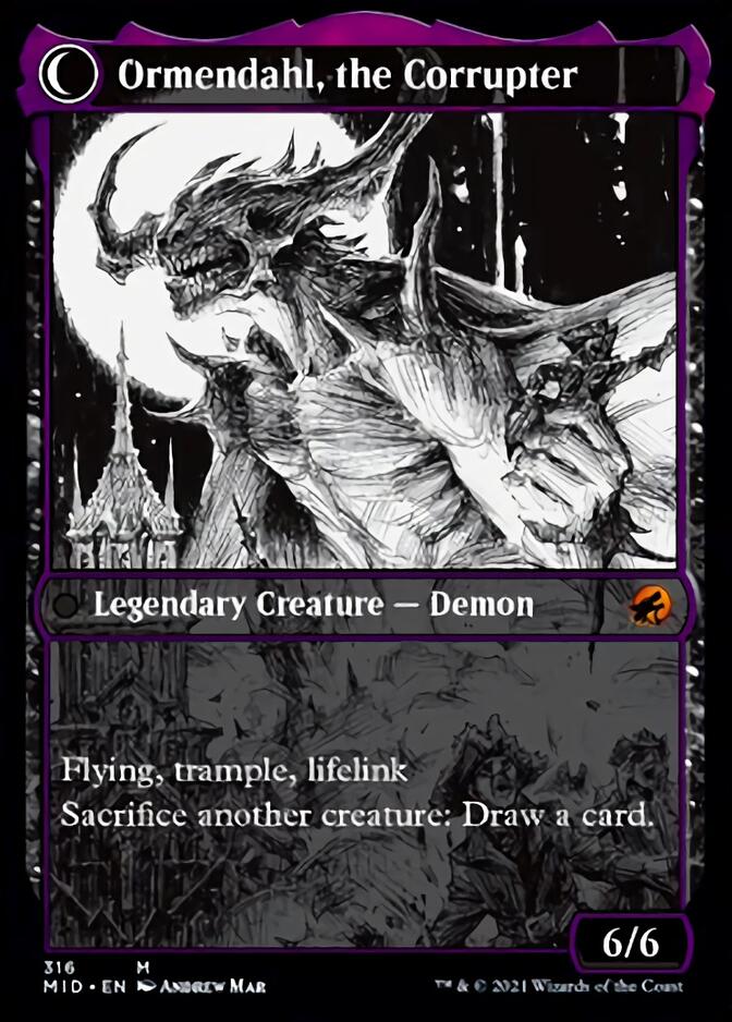 Jerren, Corrupted Bishop // Ormendahl, the Corrupted (Showcase Eternal Night) [Innistrad: Midnight Hunt] | Impulse Games and Hobbies