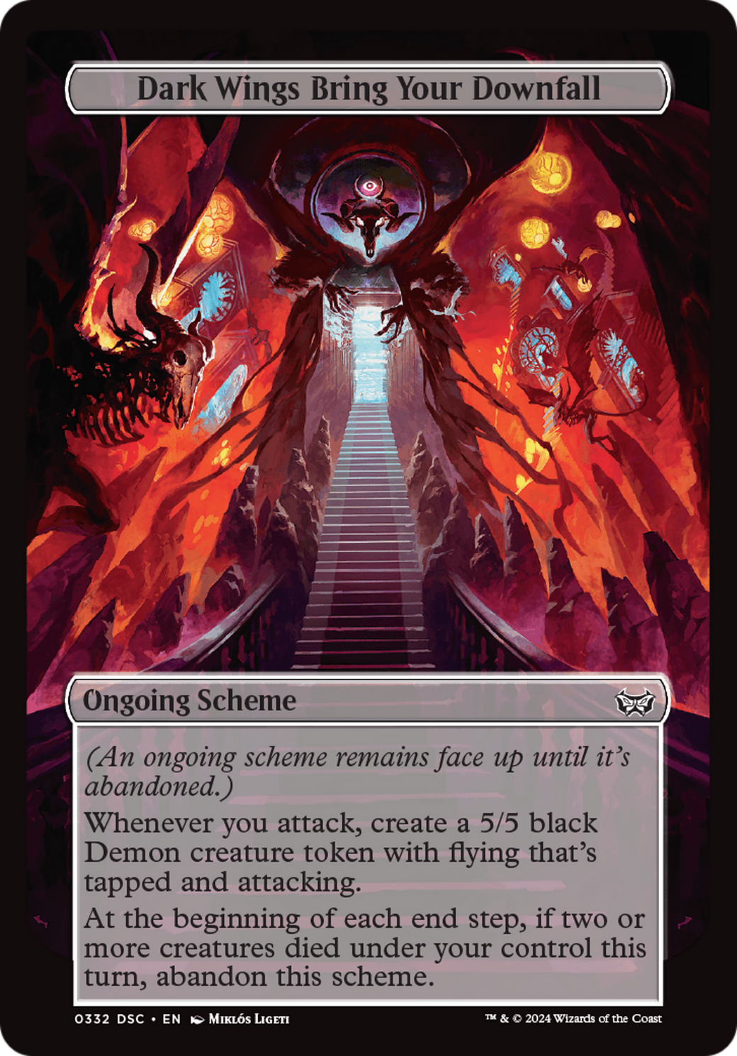 Dark Wings Bring Your Downfall (Full Art) [Duskmourn: Archenemy] | Impulse Games and Hobbies