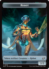 Robot // Emblem - Tezzeret, Cruel Captain Double-Sided Token [Edge of Eternities Tokens] | Impulse Games and Hobbies