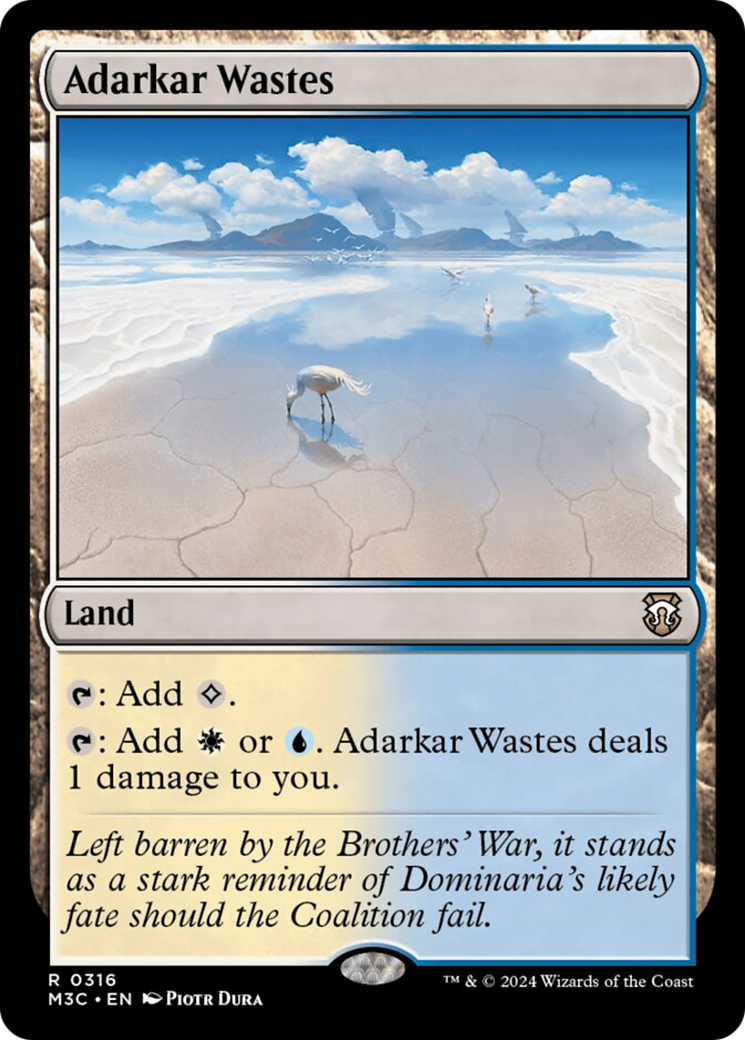 Adarkar Wastes (Ripple Foil) [Modern Horizons 3 Commander] | Impulse Games and Hobbies