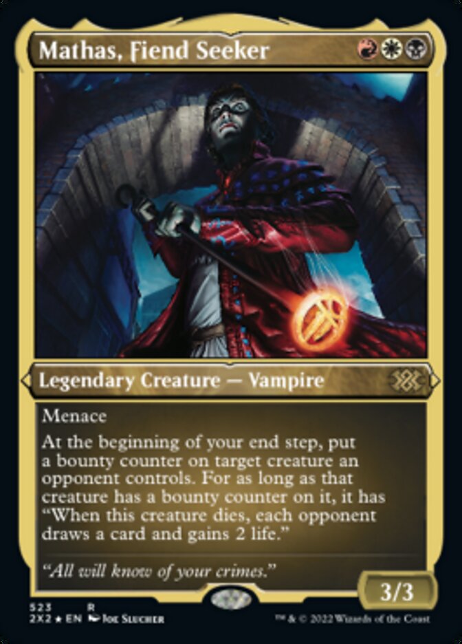 Mathas, Fiend Seeker (Foil Etched) [Double Masters 2022] | Impulse Games and Hobbies