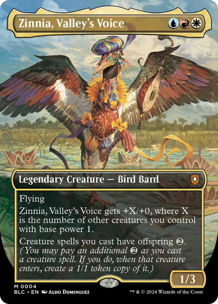 Zinnia, Valley's Voice (Borderless) [Bloomburrow Commander] | Impulse Games and Hobbies