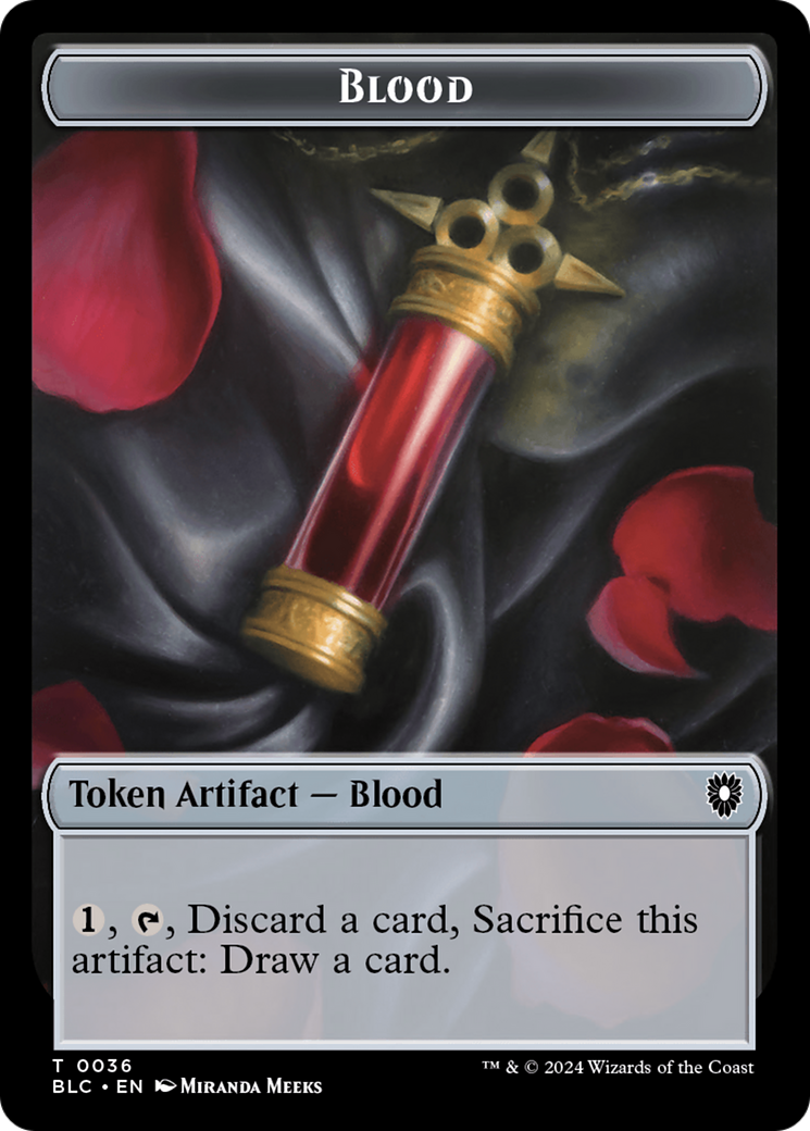 Spider // Blood Double-Sided Token [Bloomburrow Commander Tokens] | Impulse Games and Hobbies