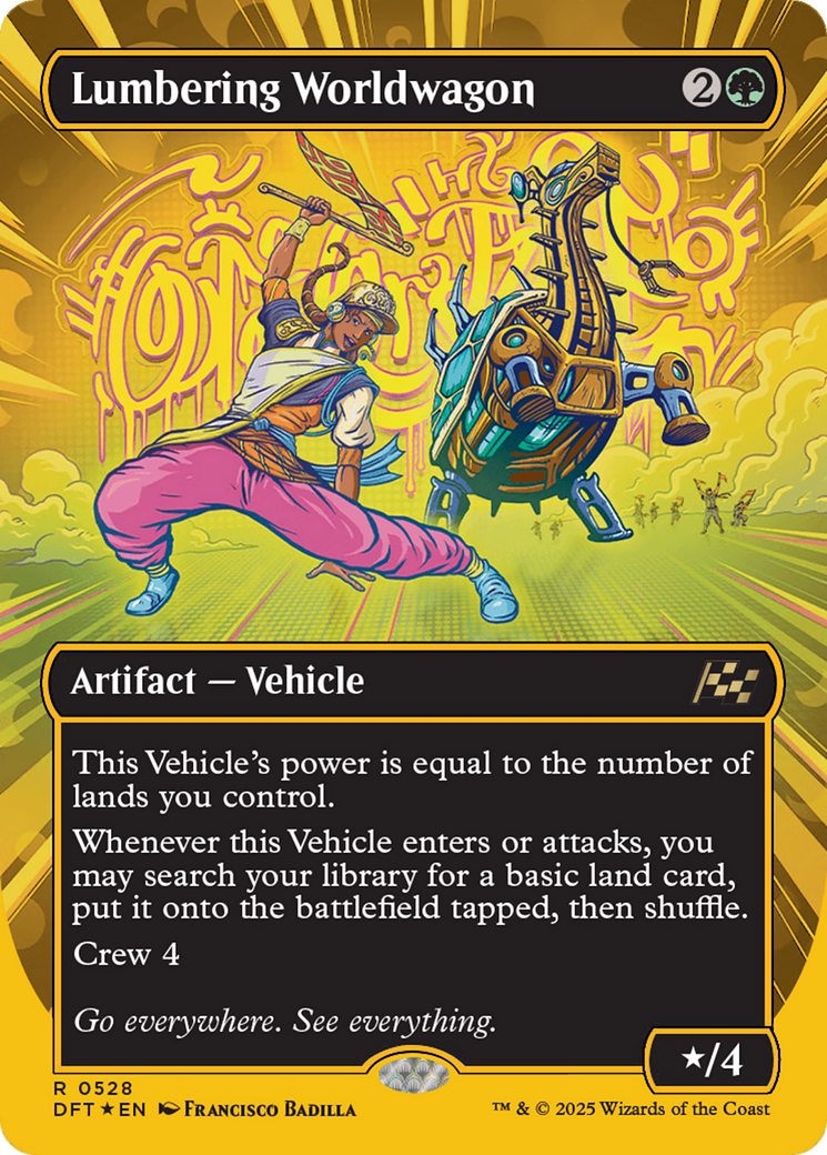 Lumbering Worldwagon (Borderless) (First-Place Foil) [Aetherdrift] | Impulse Games and Hobbies