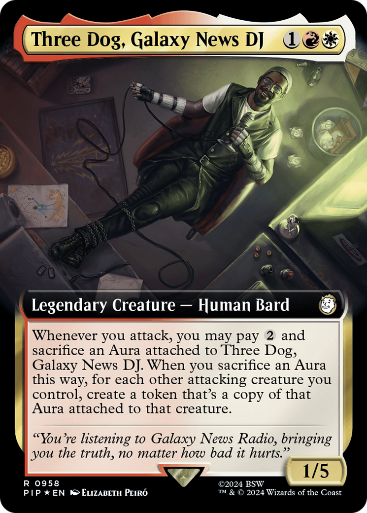 Three Dog, Galaxy News DJ (Extended Art) (Surge Foil) [Fallout] | Impulse Games and Hobbies