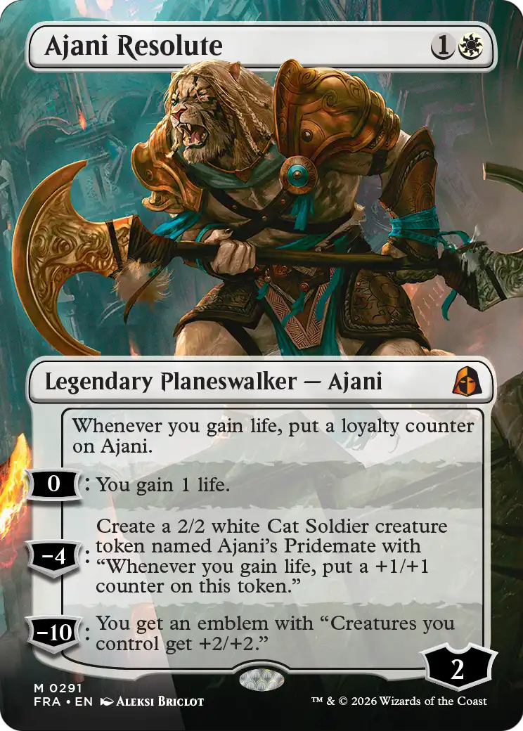 Ajani Resolute (Borderless) [Reality Fracture] | Impulse Games and Hobbies