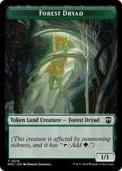 Boar (Ripple Foil) // Forest Dryad Double-Sided Token [Modern Horizons 3 Commander Tokens] | Impulse Games and Hobbies