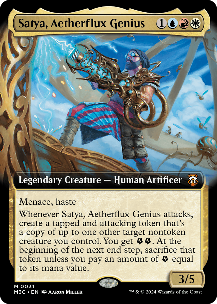 Satya, Aetherflux Genius (Extended Art) [Modern Horizons 3 Commander] | Impulse Games and Hobbies