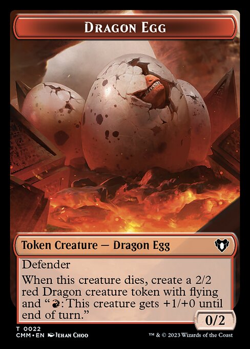 Treasure // Dragon Egg Double-Sided Token [Commander Masters Tokens] | Impulse Games and Hobbies